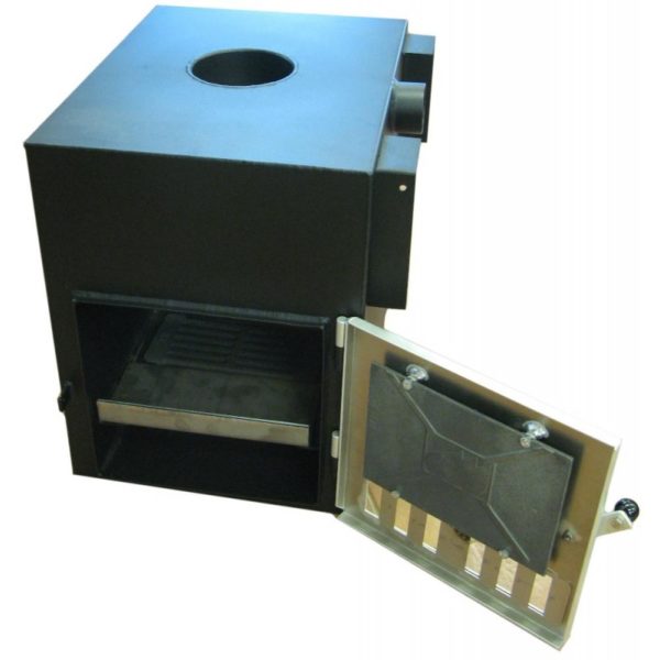 Poêle à bois Cube en aluminium marin – Image 2