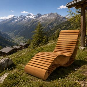 Chaise longue en cèdre